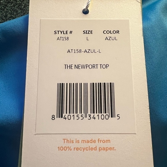 Andie Swim The Newport Top Blue size Large NWT - Picture 7 of 8